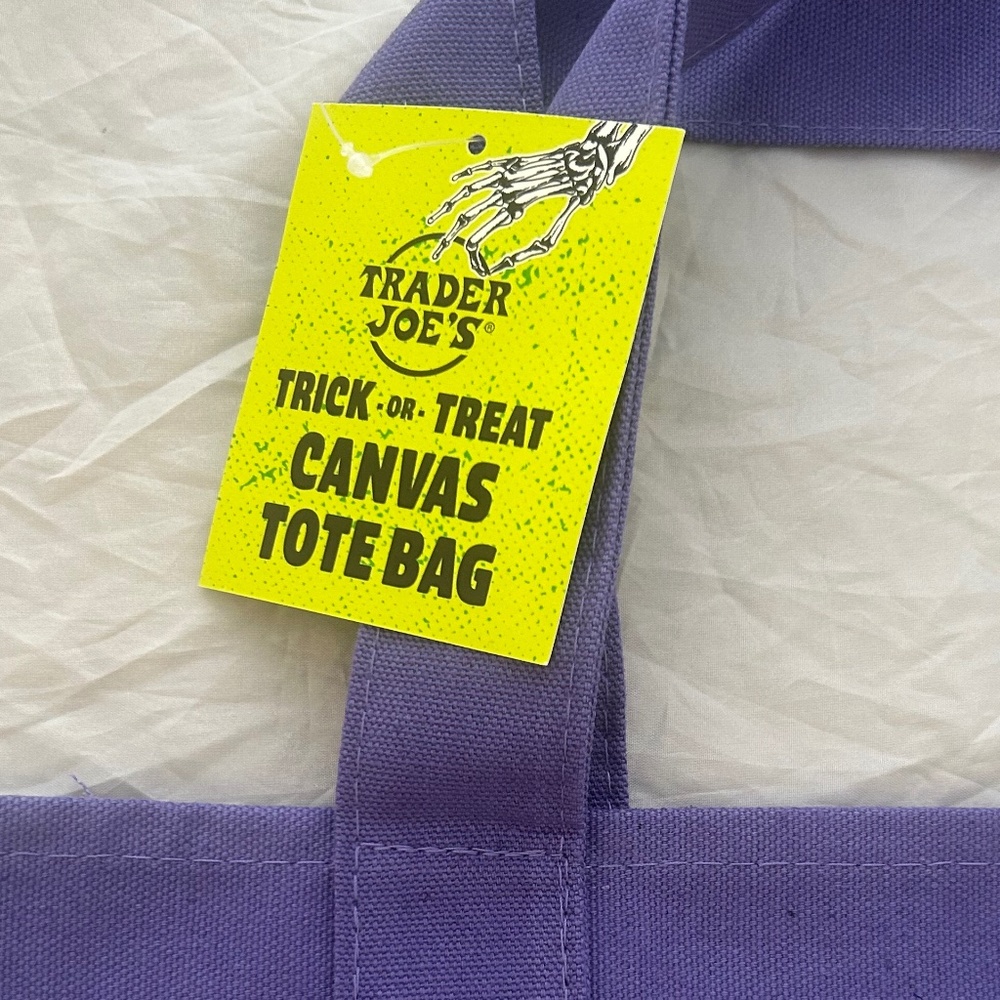 Limited Edition Halloween Trader Joe's MINI Canvas Tote Bags Set of 4 Colors - Picture 9 of 14